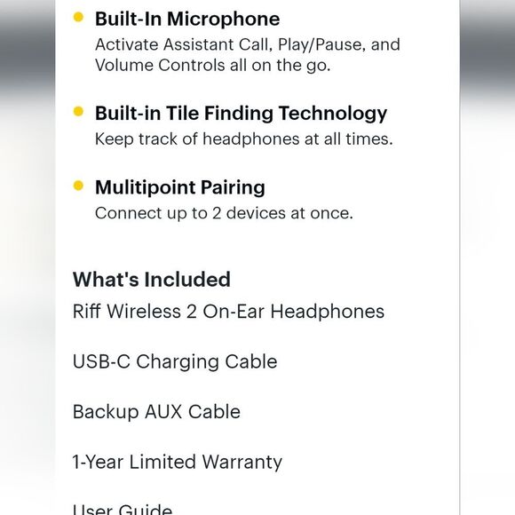 Skull Candy Riff 2 Wireless Headphones - Picture 7 of 10